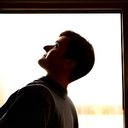 wife lovingly looking up at husband