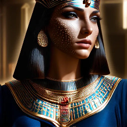 Ultra-photorealistic fantasy portrait, masterpiece, cinematic realism, 8K HDR, medium-format photography, physically based rendering, ultra-detailed skin with realistic pores, dramatic lighting, volumetric atmosphere, shallow depth of field.  Deity is Nephy, beautiful, tall 25 year old Egyptian-Turkish mixed enchantress, she has dark hazel eyes with amber highlights, with an inquisitive gaze. She has tanned almond radiant skin. She has shimmering dark blue eyeshadow and a smokey grey eyeliner. She has very long, glossy, thick, layered straight midnight black hair. She wears a black lace & satin and chiffon silk with a shimmering cobalt iridescence halter top with teardrop cutouts & microshorts. She wears ornate pale gold & dark blue sapphire cabochon jewelry; necklace with dark teal cabochon pendant, bracelets, earrings, anklets & rings. Black lace garter belt attached to thigh high sheer dark slate with a shimmering blue sparkling iridescence & pale gold lace upper border with pale gold filigree & dark sapphire cabochons.  Close-up centred portrait of a female deity laying slightly reclined on her side propped up on her elbows looking at the viewer on a large opulent ornate obsidian & gold open sarcophagus with ornately decorated silk sheets & puffy quilt in a dark chamber with sandstone rendered walls & polished white marble floors in a dimly candle lit Egyptian temple. the sheets are ivory with white floral embroidery, the thick quilt is a rich cream color with fine gold swirling filigree, numerous large white silk ribbons with ivory satin laurel leaf embroidery draped randomly on the sarcophagus. the scene though quite dark is illuminated by warm diffused amber candle light.Ultra-photorealistic fantasy portrait, masterpiece, cinematic realism, 8K HDR, medium-format photography, physically based rendering, ultra-detailed skin with realistic pores, dramatic lighting, volumetric atmosphere, shallow depth of field.  Deity is Nephy, beautiful, tall 25 year old Egyptian-Turkish mixed enchantress, she has dark hazel eyes with amber highlights, with an inquisitive gaze. She has tanned almond radiant skin. She has shimmering dark blue eyeshadow and a smokey grey eyeliner. She has very long, glossy, thick, layered straight midnight black hair. She wears a black lace & satin and chiffon silk with a shimmering cobalt iridescence halter top with teardrop cutouts & microshorts. She wears ornate pale gold & dark blue sapphire cabochon jewelry; necklace with dark teal cabochon pendant, bracelets, earrings, anklets & rings. Black lace garter belt attached to thigh high sheer dark slate with a shimmering blue sparkling iridescence & pale gold lace upper border with pale gold filigree & dark sapphire cabochons.  Close-up centred portrait of a female deity laying slightly reclined on her side propped up on her elbows looking at the viewer on a large opulent ornate obsidian & gold open sarcophagus with ornately decorated silk sheets & puffy quilt in a dark chamber with sandstone rendered walls & polished white marble floors in a dimly candle lit Egyptian temple. the sheets are ivory with white floral embroidery, the thick quilt is a rich cream color with fine gold swirling filigree, numerous large white silk ribbons with ivory satin laurel leaf embroidery draped randomly on the sarcophagus. the scene though quite dark is illuminated by warm diffused amber candle light.